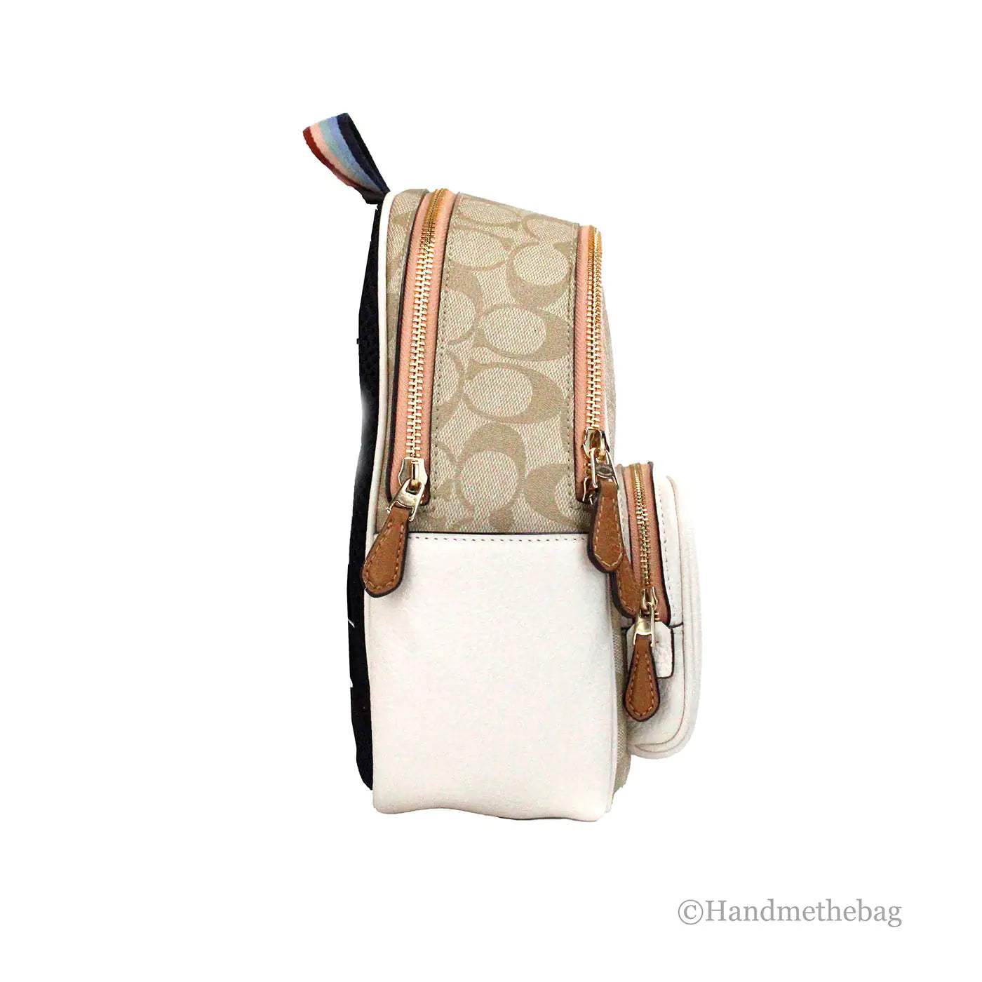 Coach Mini Court Signature Coated Canvas Pear Motif Backpack