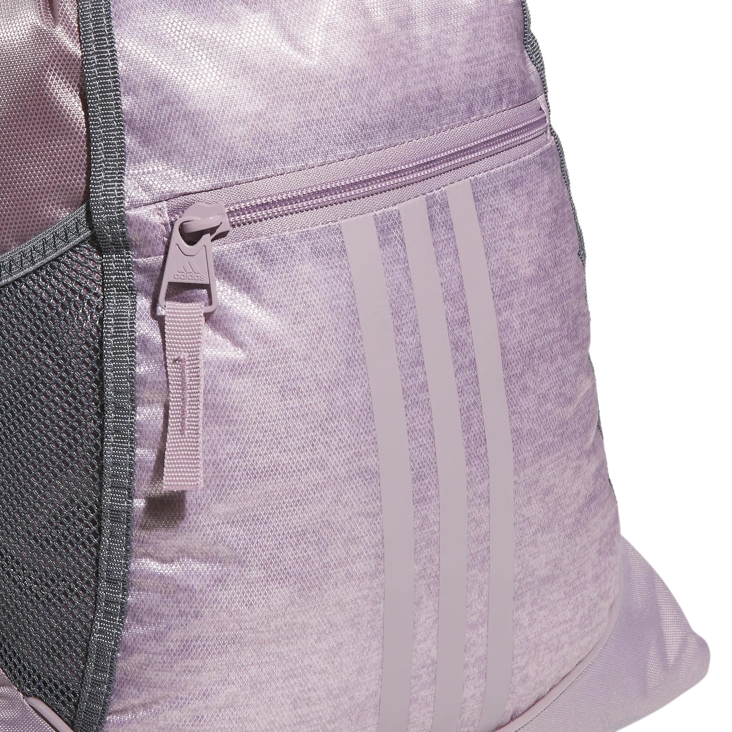 adidas Alliance Sackpack Drawstring Backpack Gym Bag, Jersey Preloved Fig Light Purple/Preloved Fig Purple/Silver Metallic, One Size