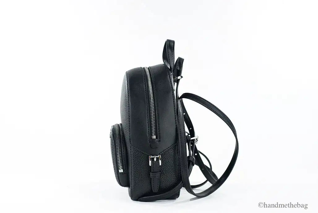 Michael Kors Jaycee Mini XS Black PVC Pocket Backpack