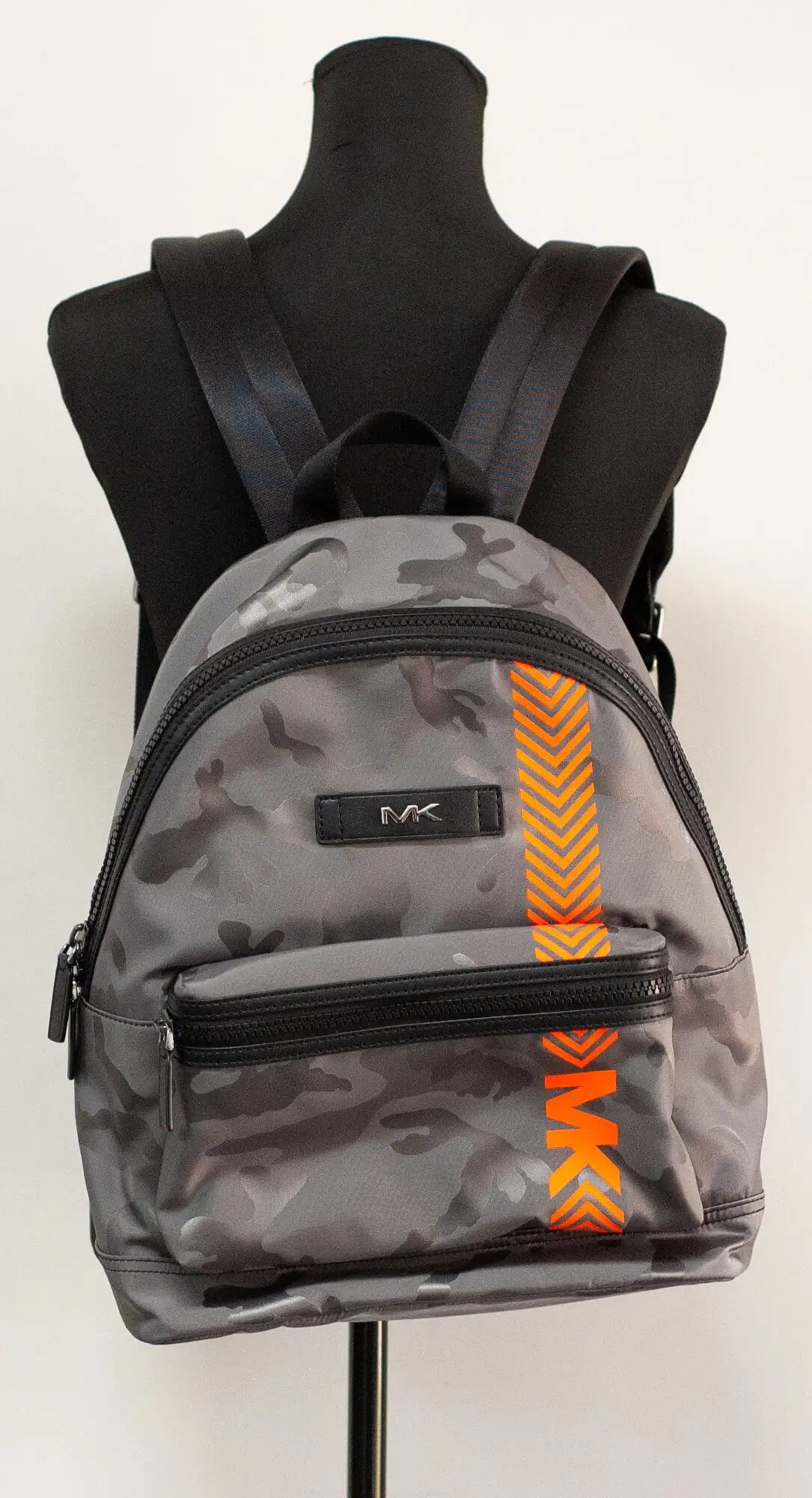 Michael Kors Kent Nylon Grey Camo Orange Neon Backpack