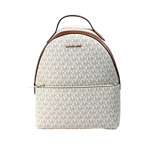 Michael Kors Sheila Medium Vanilla PVC Front Pocket Backpack