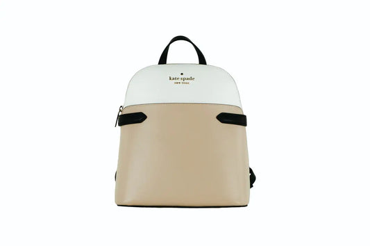 Kate Spade Staci Medium Colorblock Warm Beige Dome Backpack