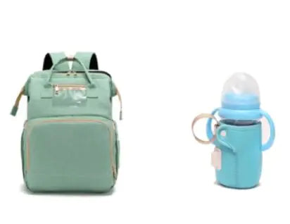 Foldable bed diaper bag