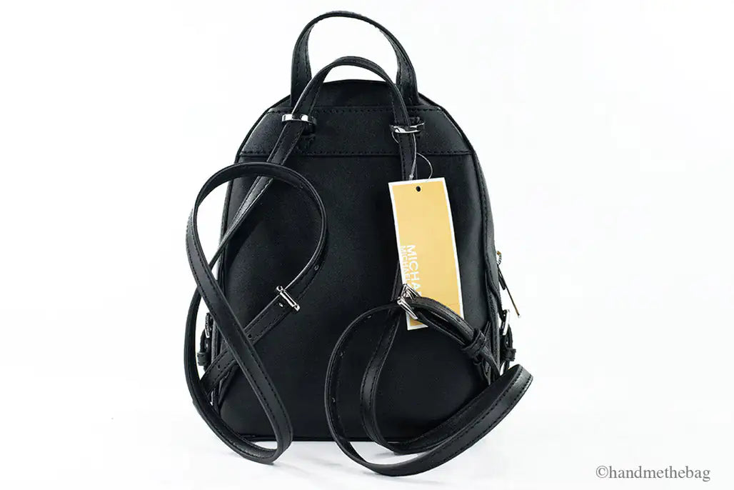 Michael Kors Jaycee Mini XS Black PVC Pocket Backpack