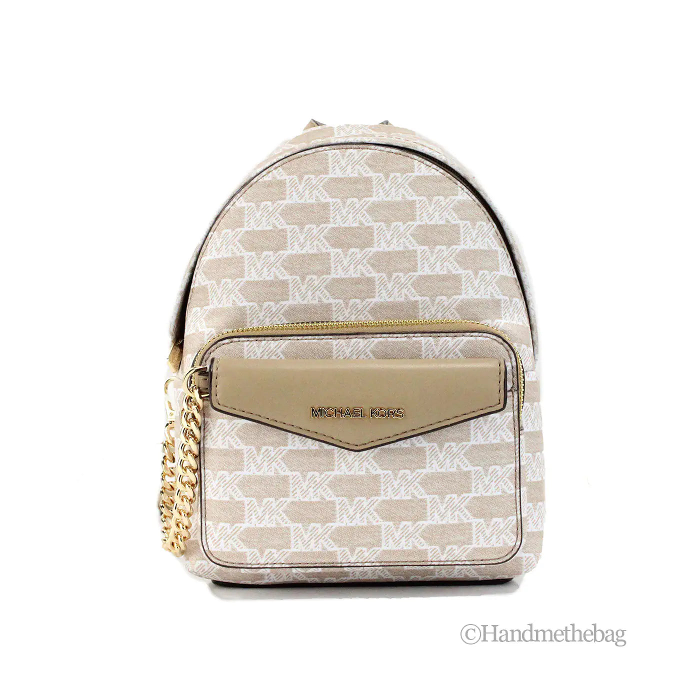 Michael Kors Maisie Mini Camel 2-n-1 Card Case Backpack